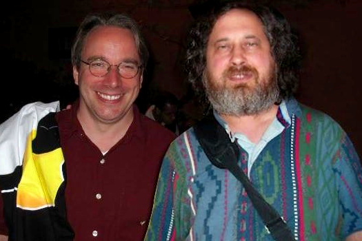 Linus Torvalds e Richard Stallman